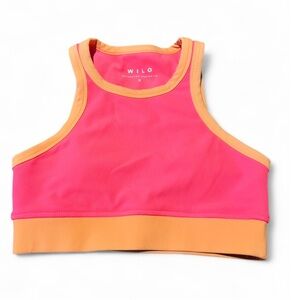 Wilo Women's Pink and Orange Sports Bra